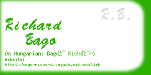 richard bago business card